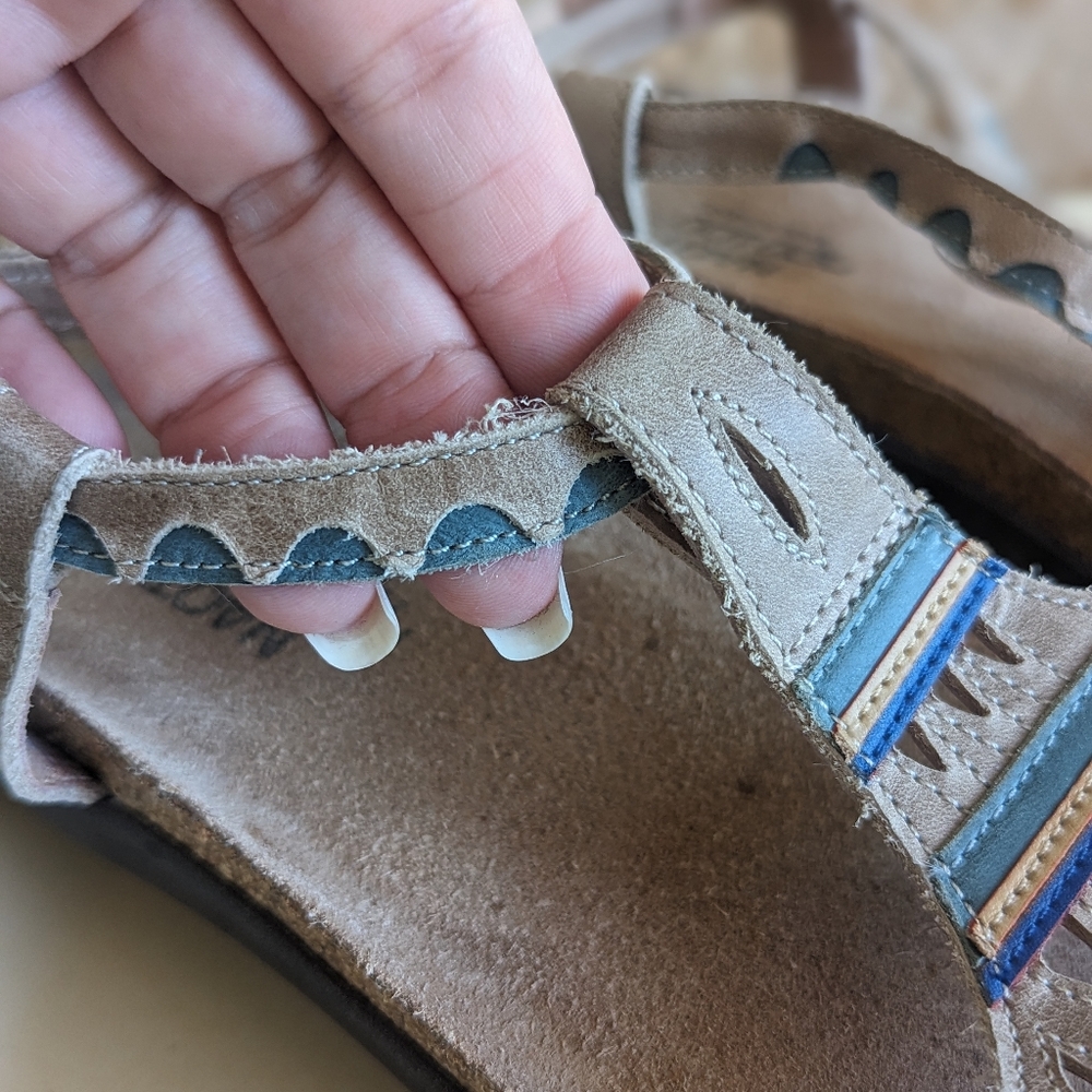 Naot 42 Odelia Bohemian Sandals Cork Comfort Shoes Adjustable Luxury - Picture 5 of 14